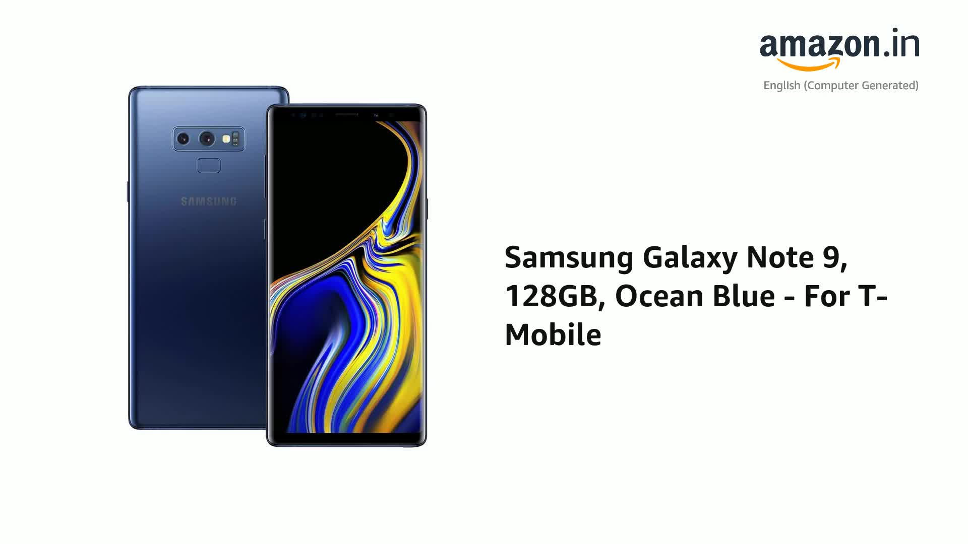 Refurbished) Samsung Galaxy Note 9, 128GB, Ocean Blue - For T